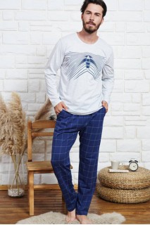 Пижама мужская штаны кофта длинный рукав Gazzaz 110491