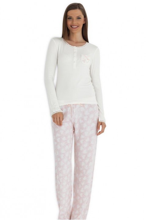 Пижама женская брюки из батиста кофта на пуговицах длинный рукав вискоза Hays 3096