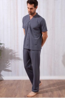 Пижама мужская штаны рубашка короткий рукав на пуговицах Hays 65408