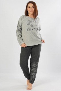 Жіноча піжама штани кофта довгий рукав Vienetta Secret 870000-4