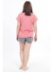 Піжама жіноча шорти футболка короткий рукав Vienetta Secret 640000-2
