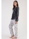 Пижама женская штаны кофта длинный рукав велсофт Vienetta Secret 652874