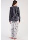 Піжама жіноча штани кофта довгий рукав велсофт Vienetta Secret 652874