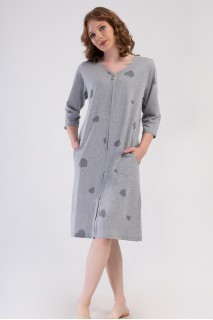 Халат женский 3/4 рукав на молнии с карманами Vienetta Secret 656203 Халат женский 3/4 рукав на молнии с карманами Vienetta Secret 656203