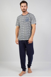 Пижама мужская штаны на манжетах футболка короткий рукав Gazzaz 891857-1