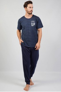 Пижама мужская штаны на манжетах футболка короткий рукав Gazzaz 891857-2