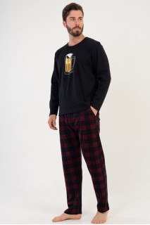 Пижама мужская штаны кофта длинный рукав интерлок Vienetta Secret 155869