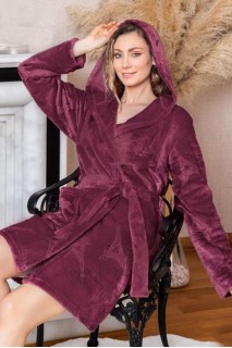 Жіночий халат на запах із капюшоном довгий рукав софт Cocoon 06-5001