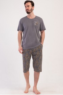 Піжама чоловіча капрі з кишенями короткий рукав Vienetta Secret 670278