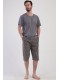 Піжама чоловіча капрі з кишенями короткий рукав Vienetta Secret 670278