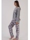 Пижама женская штаны кофта длинный рукав велсофт Vienetta Secret 693983