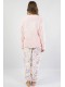 Пижама женская штаны на резинке кофта длинный рукав софт Vienetta Secret 700131