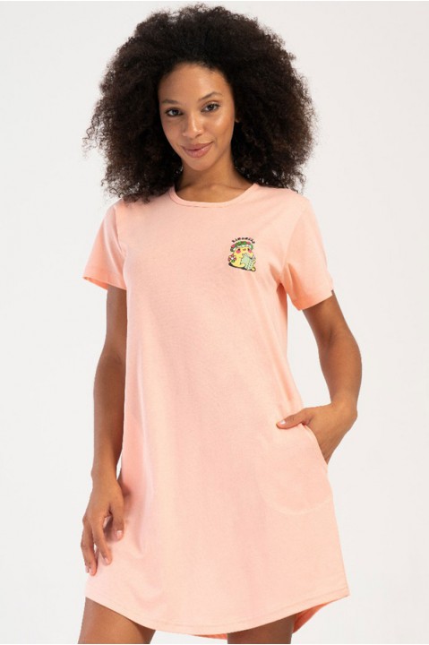 Ночная рубашка женская короткий рукав с карманами Vienetta Secret 740000-3