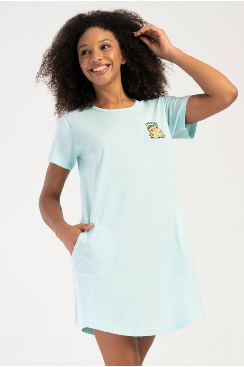 Ночная рубашка женская короткий рукав с карманами Vienetta Secret 740000-4