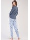 Жіноча піжама штани на манжетах кофта довгий рукав Vienetta Secret 741838