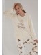 Пижама женская штаны кофта длинный рукав велсофт Vienetta Secret 760168
