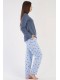 Жіноча піжама штани кофта довгий рукав на байці Vienetta Secret 761838