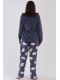 Пижама женская штаны кофта длинный рукав флисовая Vienetta Secret 770088