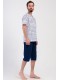Піжама чоловіча капрі з кишенями короткий рукав Vienetta Secret 771062