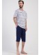 Піжама чоловіча капрі з кишенями короткий рукав Vienetta Secret 771062