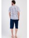 Піжама чоловіча капрі з кишенями короткий рукав Vienetta Secret 771062