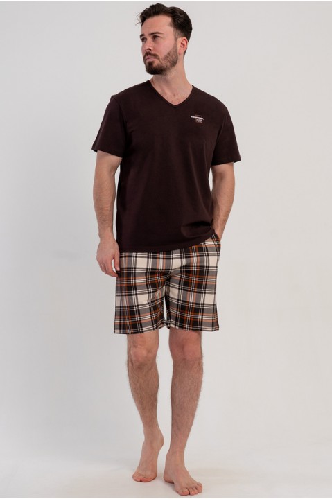 Піжама чоловіча шорти з кишенями короткий рукав Vienetta Secret 782091