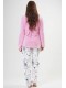 Жіноча піжама штани кофта довгий рукав софт Vienetta Secret 960216-1