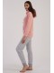 Пижама женская штаны на манжетах кофта длинный рукав с капюшоном Vienetta Secret 962640