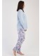 Жіноча піжама штани кофта довгий рукав Vienetta Secret 990557